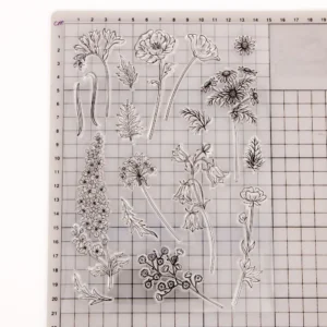 Flowers Stamp Set - detail view | clear stamp