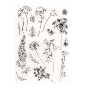 Flowers Stamp Set - packaging photo | clear stamp