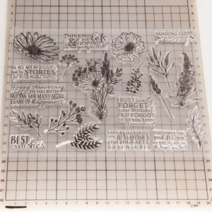 Flowers Words Clear Stamp Set - lifestyle photo | clear stamp