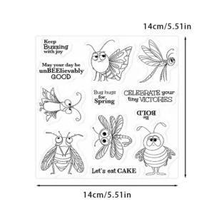 Sumflying Flying Insects Bugs Clear Stamps Flying Insects Clear Stamps 02
