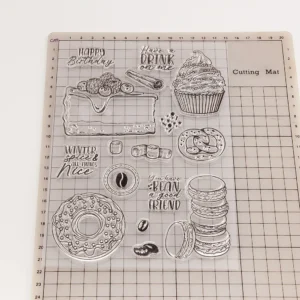 Food Baking Cookie Cake Clear Stamp Set - lifestyle photo | clear stamp