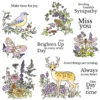 Fresh Flowers And Birds Clear Stamps 00