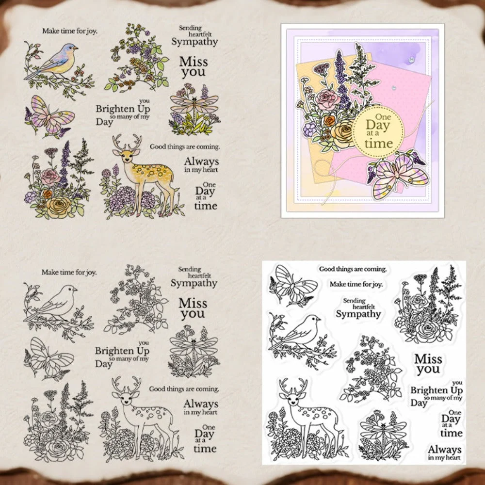 Fresh Flowers And Birds Clear Stamps 01 Fresh Flowers And Birds Clear Stamps 01