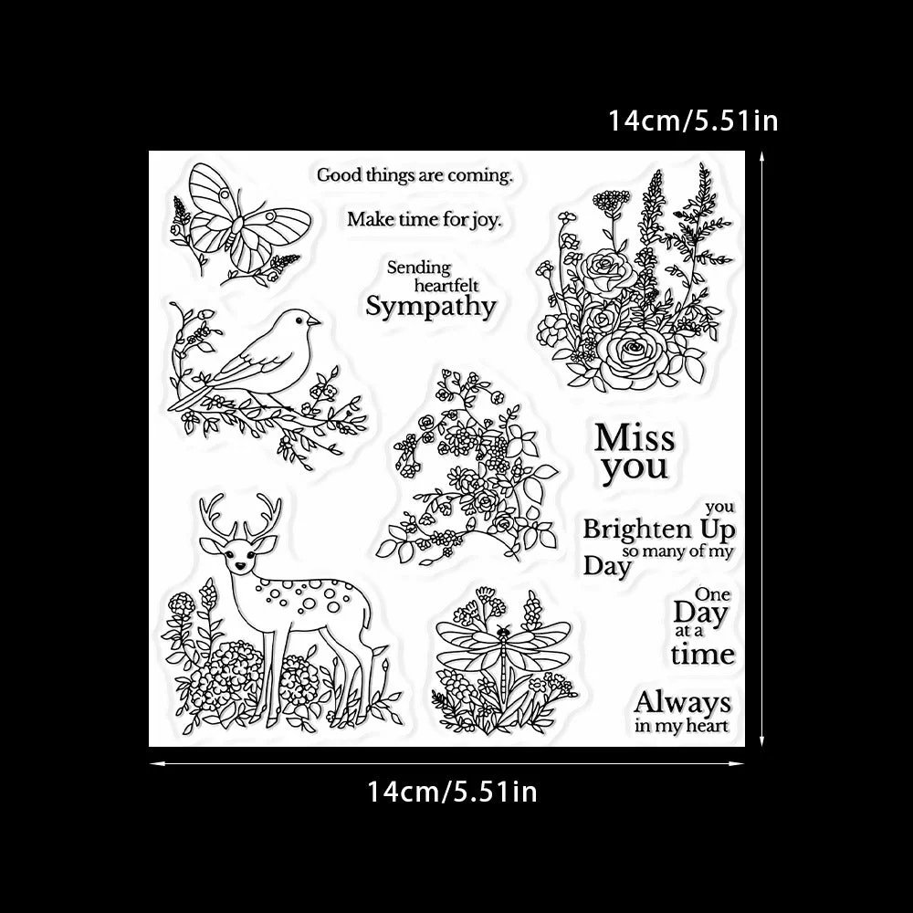 Fresh Flowers And Birds Clear Stamps 02 Fresh Flowers And Birds Clear Stamps 02