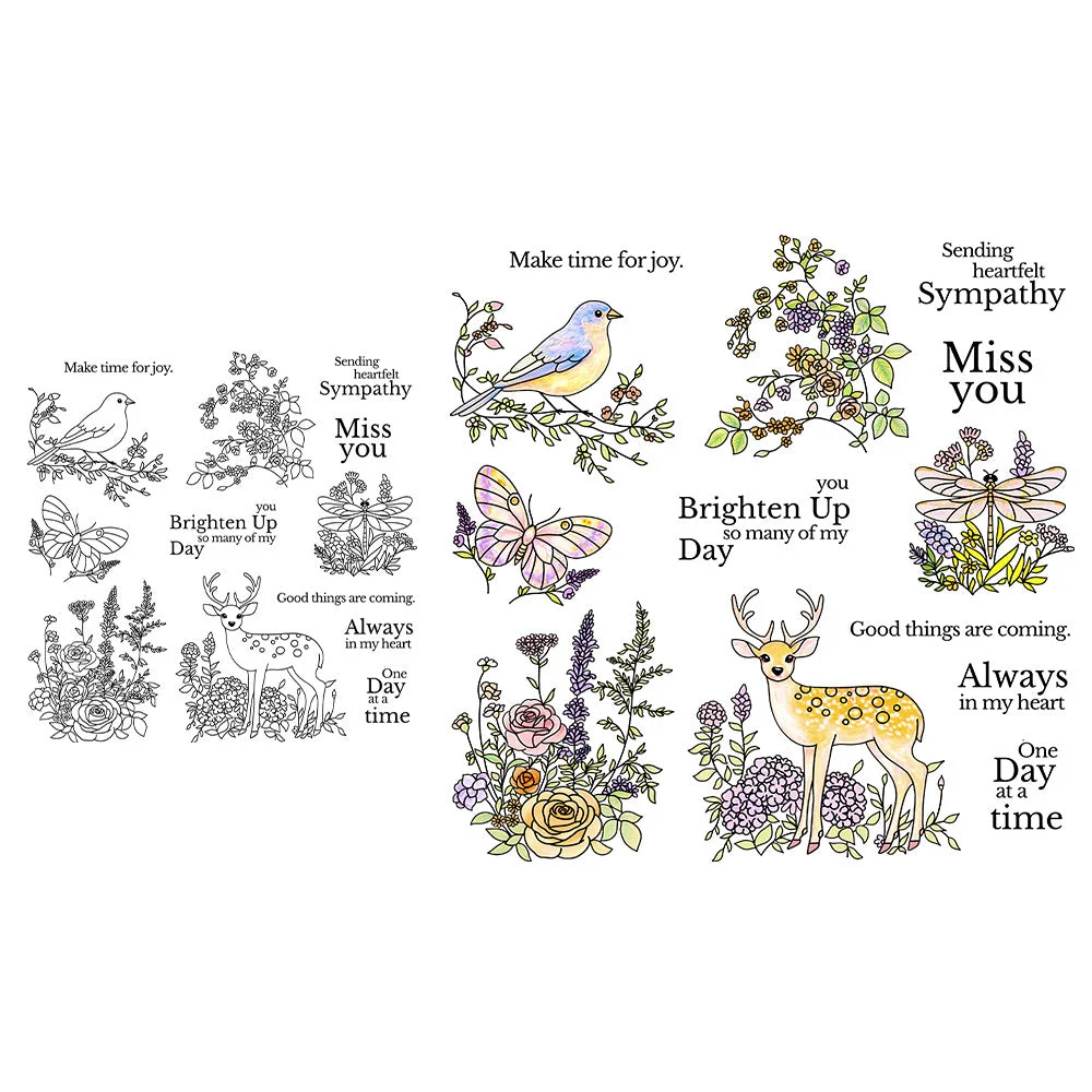Fresh Flowers And Birds Clear Stamps 03 Fresh Flowers And Birds Clear Stamps 03