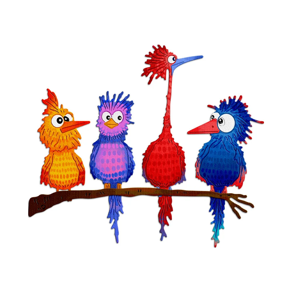 Funny Birds Metal Cutting Dies 01 Funny Birds Metal Cutting Dies 01