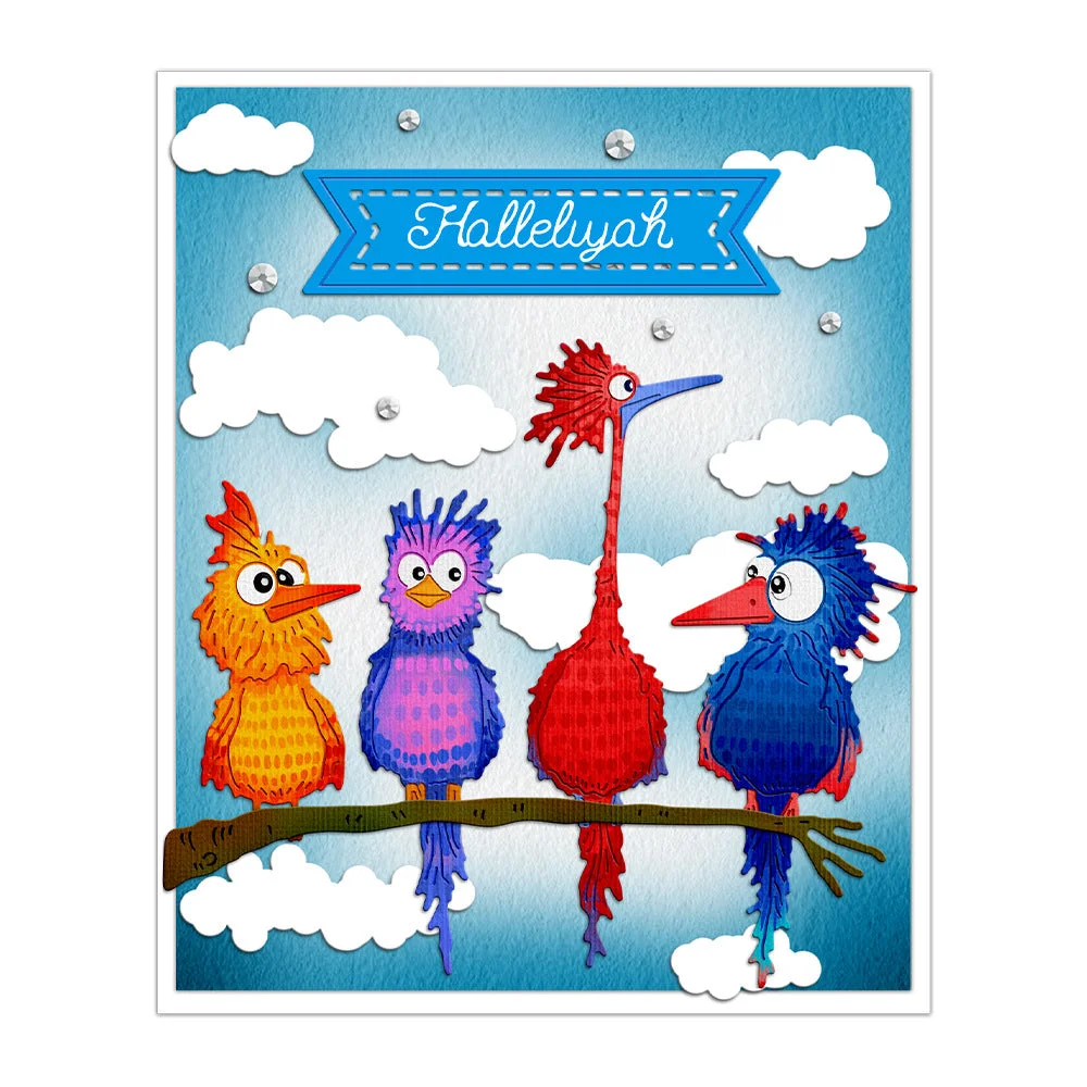 Funny Birds Metal Cutting Dies 03 Funny Birds Metal Cutting Dies 03