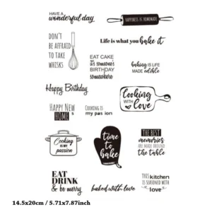 Funny Kitchen Cooking Stamp Set - main product photo | clear stamp