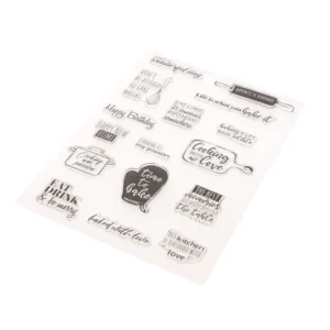 Funny Kitchen Cooking Stamp Set - packaging photo | clear stamp