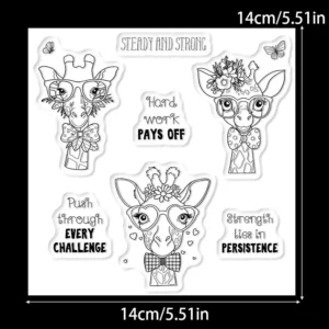 Gentleman Giraffe Clear Stamps 02