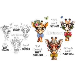 Gentleman Giraffe Clear Stamps 05