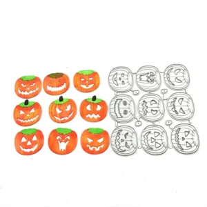 Ghost Face Pumpkin Halloween Carbon Steel Crafting Dies Detail View - P3429-00002