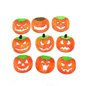 Ghost Face Pumpkin Halloween Carbon Steel Crafting Dies Side View - P3429-00002