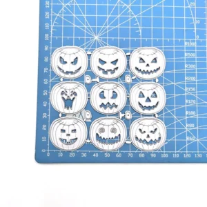 Ghost Face Pumpkin Halloween Carbon Steel Crafting Dies Usage View - P3429-00002