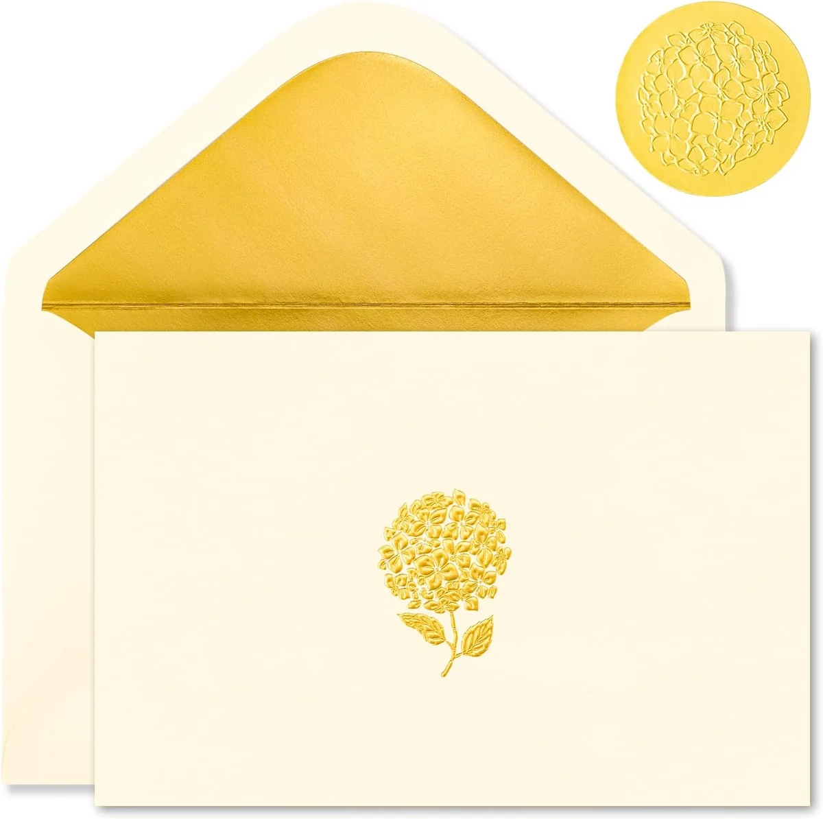 Best Embossing Machines in 2026: A Real-World Buyer’s Guide Blank embossed greeting cards with gold foil hydrangeas and envelopes