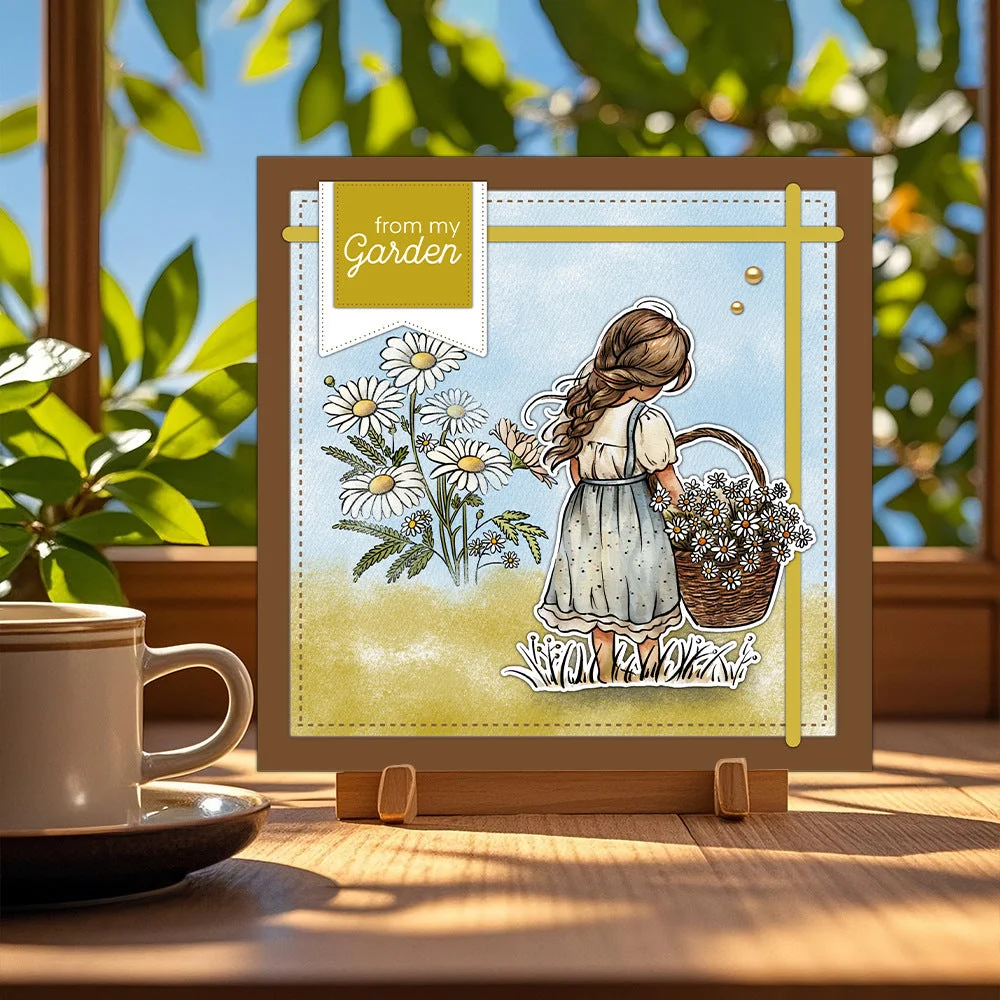 Girl Daisy Clear Stamps 01 Girl Daisy Clear Stamps 01
