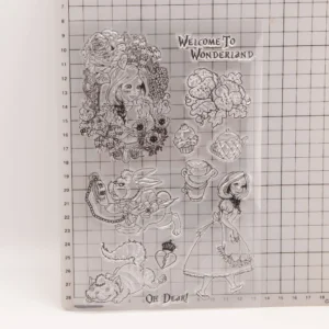 Girl Wanderland with Animals Stamp Set - lifestyle photo | clear stamp