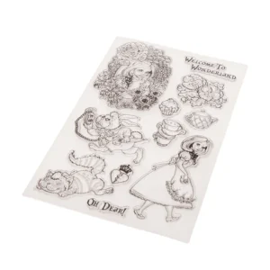 Girl Wanderland with Animals Stamp Set - packaging photo | clear stamp