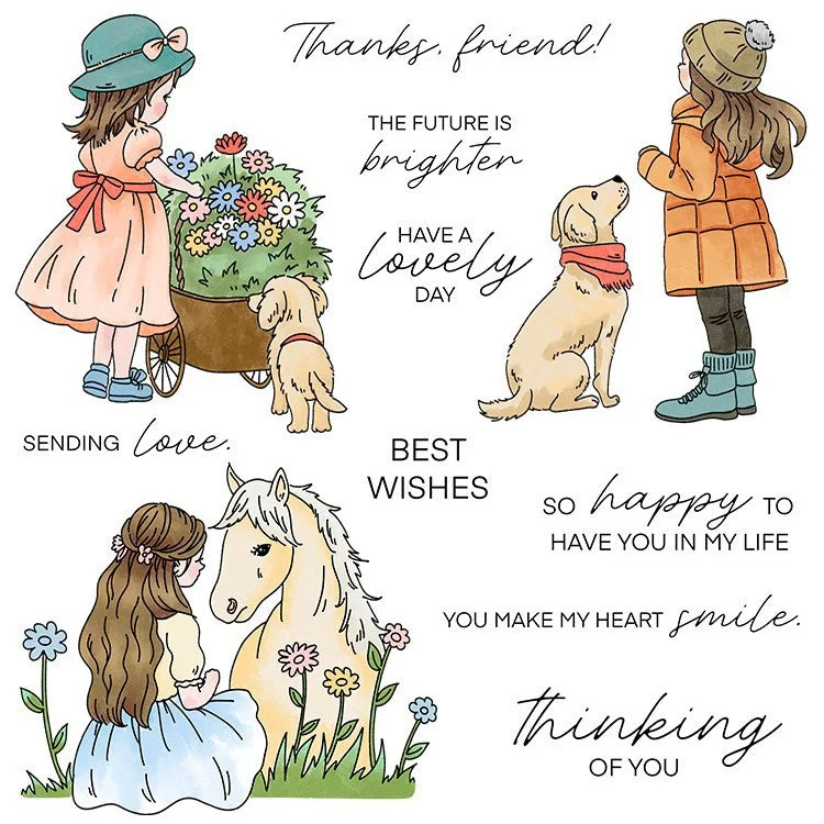 Girls And Animals Clear Stamps 00 Girls And Animals Clear Stamps 00