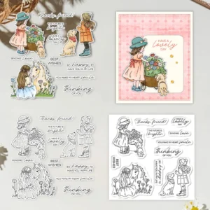 Girls And Animals Clear Stamps 01