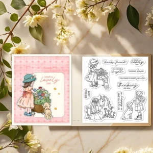 Sumflying Girls Animals Friendship Pet Clear Stamps Girls And Animals Clear Stamps 06