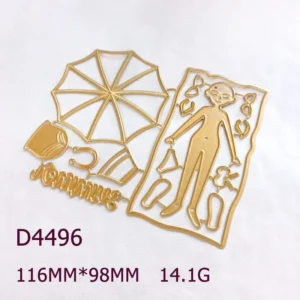 Girls Beach Vacation Metal Cutting Dies 01