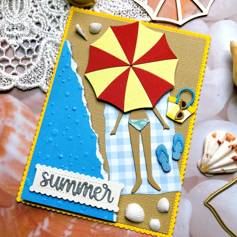 Girls Beach Vacation Metal Cutting Dies 03 Girls Beach Vacation Metal Cutting Dies 03