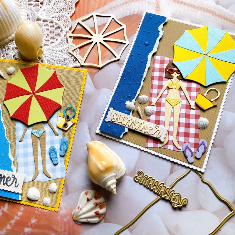 Girls Beach Vacation Metal Cutting Dies 04 Girls Beach Vacation Metal Cutting Dies 04