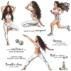 Girls Exercise Yoga Clear Stamps 00