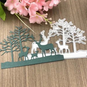 Sumflying Grassland Deer Metal Die Cuts metal cutting die - size guide