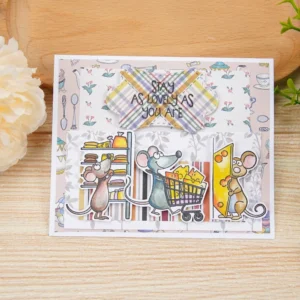 Sumflying Greedy Mouse Strawberry Clear Stamps Greedy Mouse Clear Stamps 03