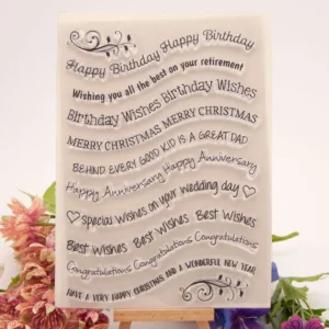 Greetings Letters Stamp Set - main product photo | clear stamp