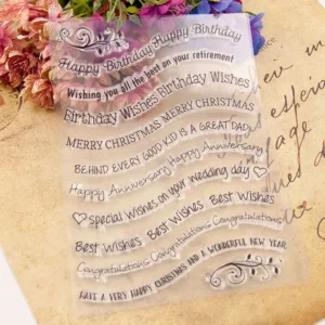 Greetings Letters Stamp Set Greetings Letters Stamp Set - size chart | clear stamp