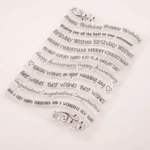 Greetings Letters Stamp Set Greetings Letters Stamp Set - lifestyle photo | clear stamp