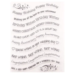 Greetings Letters Stamp Set Greetings Letters Stamp Set - packaging photo | clear stamp