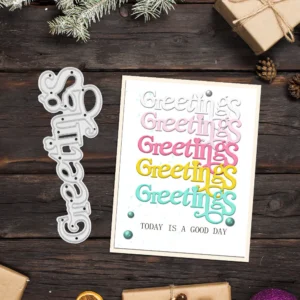 Greetings Words Metal Cutting Dies 00