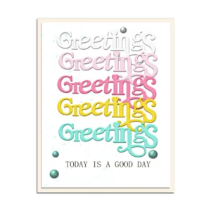 Sumflying "Greetings" Words Metal Cutting Dies Greetings Words Metal Cutting Dies 05