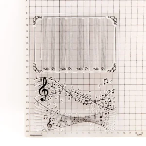 Guitar Tab Notebook Manuscript Stamp Set - lifestyle photo | clear stamp