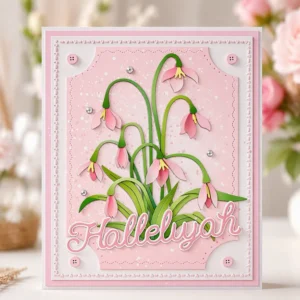 Hallelujah Snowdrop Card Realistic 01