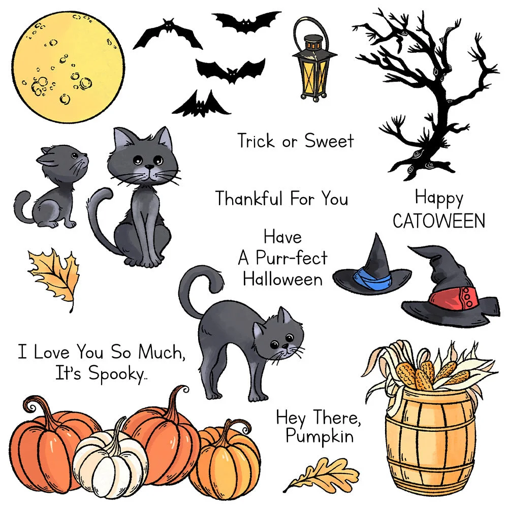 Halloween Cat Clear Stamps 00 Halloween Cat Clear Stamps 00