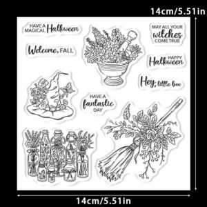 Sumflying Halloween Elements Bat Ghost Clear Stamps Halloween Elements Clear Stamps 02