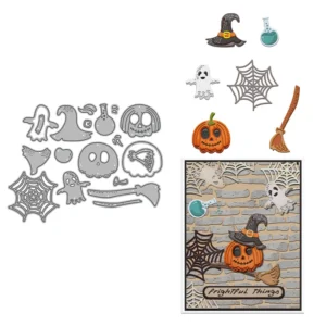 Sumflying Halloween Spooky Elements Metal Cutting Dies Halloween Elements Metal Cutting Dies 1 05
