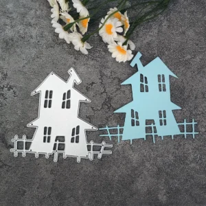 Halloween House Metal Cutting Dies Side View - 240-DC-774