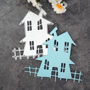 Halloween House Metal Cutting Dies Back View - 240-DC-774