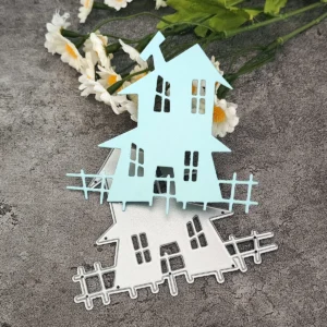 Halloween House Metal Cutting Dies Usage View - 240-DC-774
