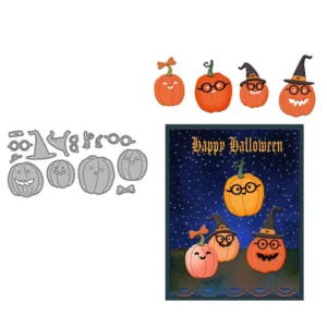 Sumflying Halloween Pumpkin Design Metal Cutting Dies Halloween Pumpkin Metal Cutting Dies 2 04