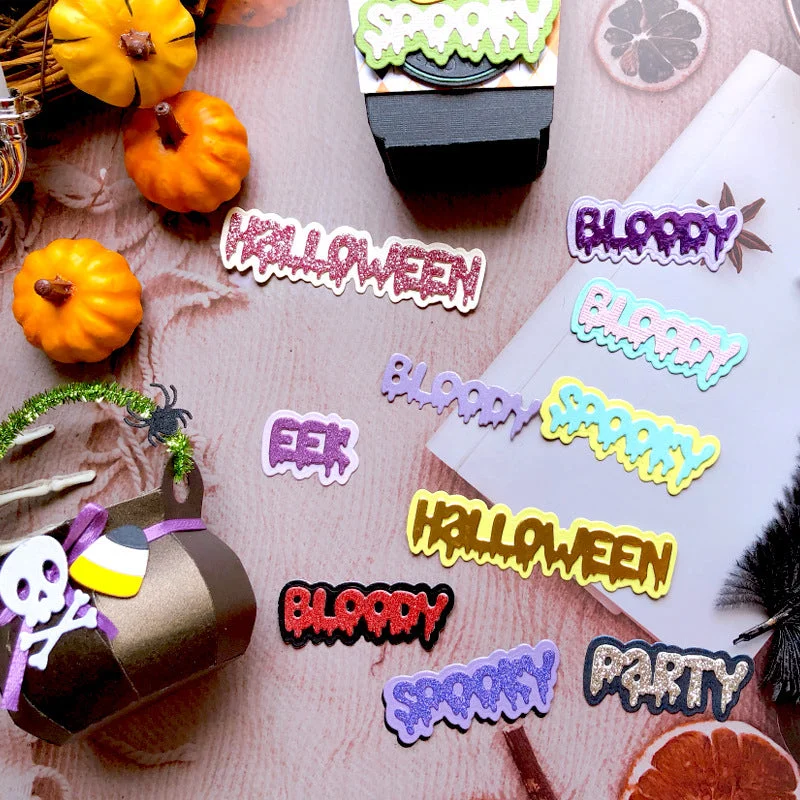 Halloween Related Words Metal Cutting Dies 02 Halloween Related Words Metal Cutting Dies 02
