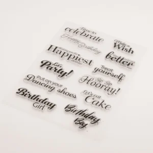 Happiest Party Wish Stamp Set - lifestyle photo | clear stamp