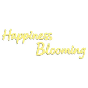 Happiness Blooming Words Metal Cutting Dies 01
