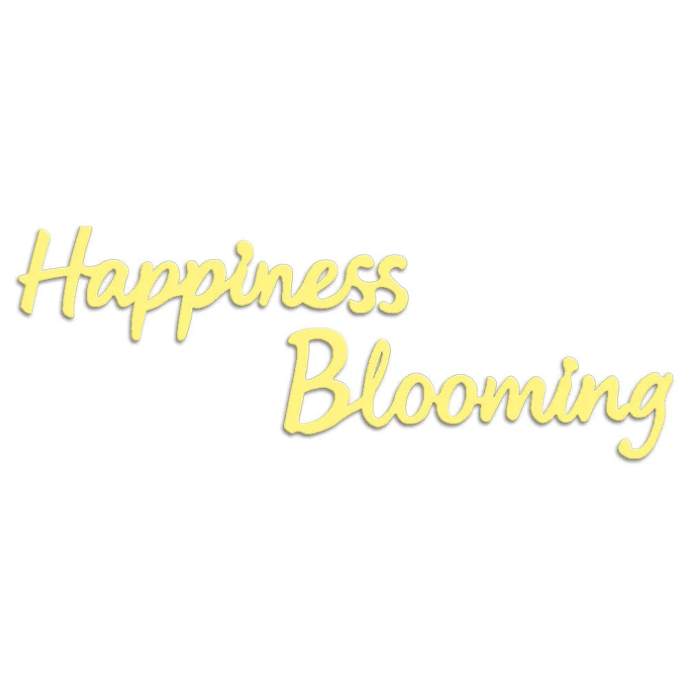 Happiness Blooming Words Metal Cutting Dies 01 Happiness Blooming Words Metal Cutting Dies 01